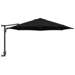 vidaXL Parasol de jardin Noir  Noir 248 x 248 x 148 cm