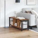 vidaXL Étagère Bois Ancien 102 x 32 x 40 5 cm Bois d'ingénierie