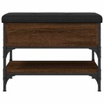 vidaXL Banc à chaussures chêne marron 62x42x45 cm bois d'ingénierie