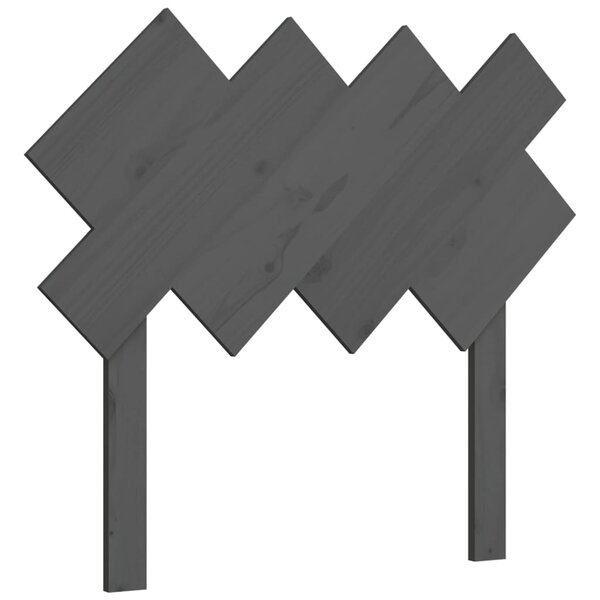 vidaXL Tête de lit Gris 92x3x81 cm Bois massif de pin