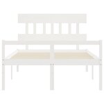 vidaXL Lit pour personne âgée sans matelas blanc 120x200cm bois massif
