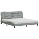 vidaXL Lit avec matelas gris clair 180x200 cm tissu