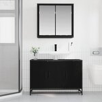 vidaXL Ensemble de mobilier de salle de bain 2 Pièces Chêne noir