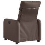 vidaXL Fauteuil inclinable électrique Marron Similicuir