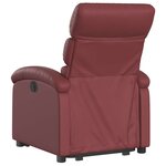 vidaXL Fauteuil inclinable électrique rouge bordeaux similicuir