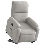 vidaXL Fauteuil inclinable gris clair tissu microfibre