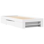 vidaXL Cadre de lit blanc 90x190 cm bois d'ingénierie