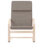 vidaXL Chaise de relaxation Taupe Tissu