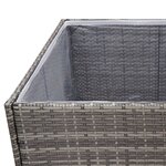 vidaXL Jardinière Gris 157x80x80 cm Résine tressée