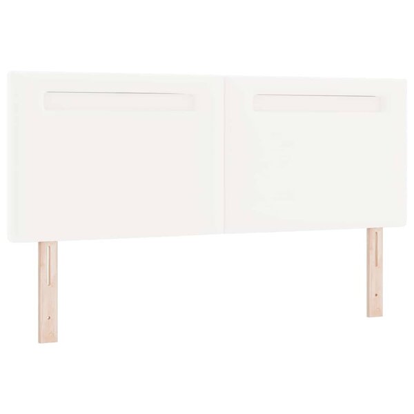 vidaXL Tête de lit Montage mural avec tête de lit Blanc 144 cm PVC
