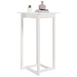vidaXL Table de bar Blanc 60x60x110 cm Bois massif de pin