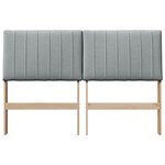 vidaXL Tête de lit capitonnée Gris clair 135 cm Pin massif