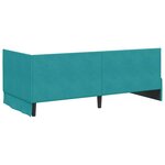vidaXL Cadre de lit d'angle avec matelas 2 Pièces Turquoise Velours