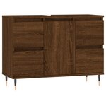 vidaXL Armoire salle de bain chêne marron 80x33x60cm bois d'ingénierie