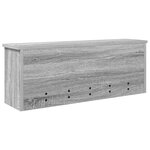 vidaXL Porte-manteau mural avec étagère Montage mural avec stockage avec porte Sonoma gris 80 x 20 x 30 cm