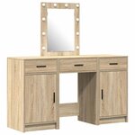 vidaXL Table de Toilette avec tiroir 3 Pièces Marron 50 x 41 x 135 cm