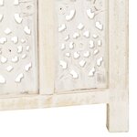 vidaXL Cloison de séparation 3 panneaux Blanc 120x165 cm Bois manguier