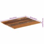 vidaXL Dessus de table rectangulaire 60x70 cm 15-16 mm Bois récupéré
