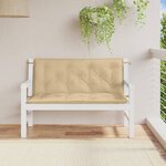 vidaXL Coussins de banc de jardin lot de 2 beige mélangé tissu