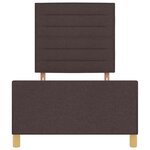vidaXL Cadre de lit avec tête de lit Marron foncé 90 x 200 cm tissu