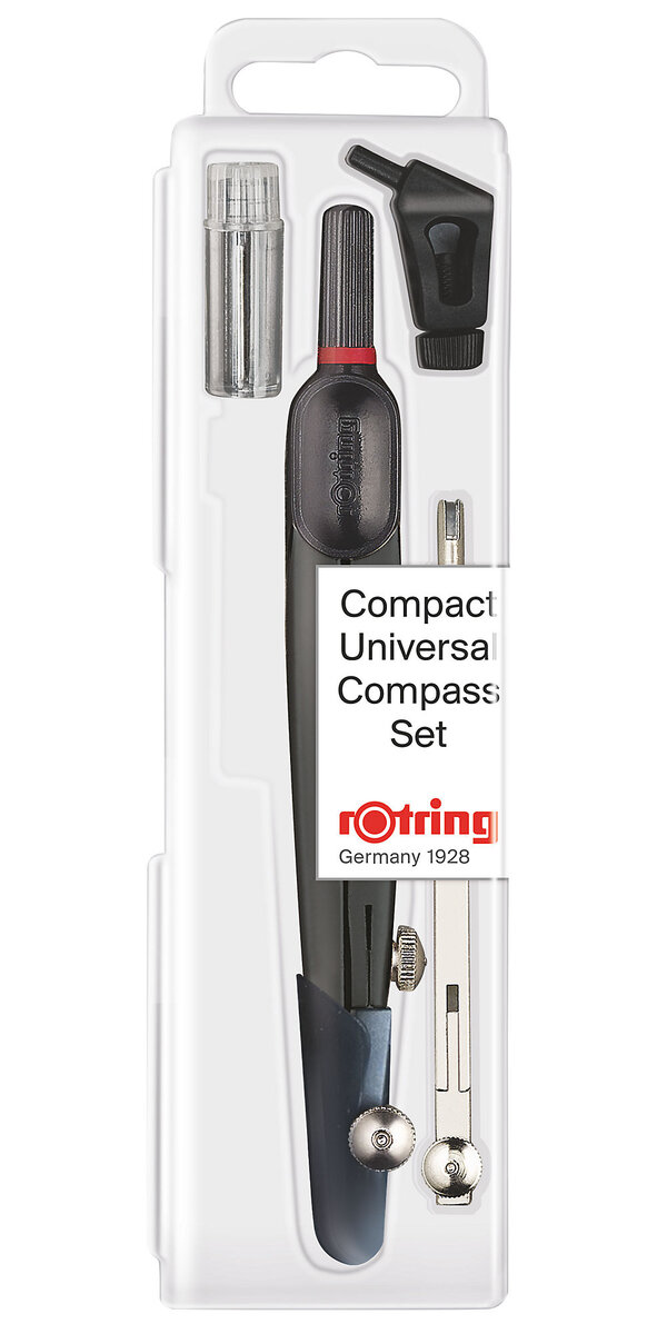 Rotring compact compas universel avec bras de rallonge diam. Max. 480 ...