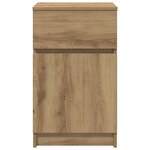 vidaXL Tables de chevet 2 Pièces chêne artisanal 39x35x65 cm