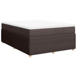 vidaXL Sommier à lattes de lit avec matelas Marron foncé 160x200 cm