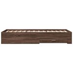 vidaXL Cadre de lit avec tiroirs sans matelas chêne marron 75x190 cm