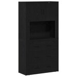 vidaXL Haut Armoire Chêne noir 80 x 33 x 150 cm Bois d'ingénierie