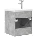 vidaXL Ensemble de meubles de salle de bain 2 Pièces gris béton