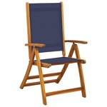 vidaXL Chaises pliables de jardin lot de 8 bois d'acacia et textilène