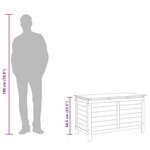 vidaXL Boîte à coussins d'extérieur 99x50x56 5 cm bois de sapin massif