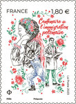 Timbre - Centenaire de l'immigration polonaise - Lettre internationale