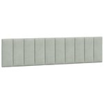 vidaXL Cadre de lit avec tête de lit Gris clair 200x200 cm Velours