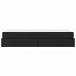 vidaXL Cadre de lit avec matelas Noir 80 x 200 cm Faux cuir