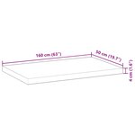 vidaXL Dessus de meuble de salle de bain non traité bois d'acacia