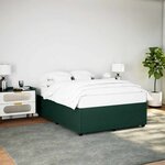 vidaXL Cadre de lit sans matelas vert foncé 140x190 cm velours