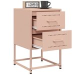 vidaXL Table de chevet rose 36x39x60 5 cm acier