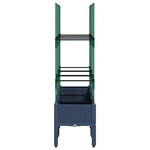 vidaXL Jardinière avec treillis bleu gris 120x40x142 5 cm PP
