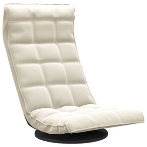 vidaXL Chaise de sol pivotante Crème Velours