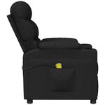 vidaXL Fauteuil de massage Noir Tissu