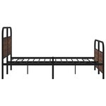 vidaXL Cadre de lit en métal sans matelas chêne marron 160x200 cm