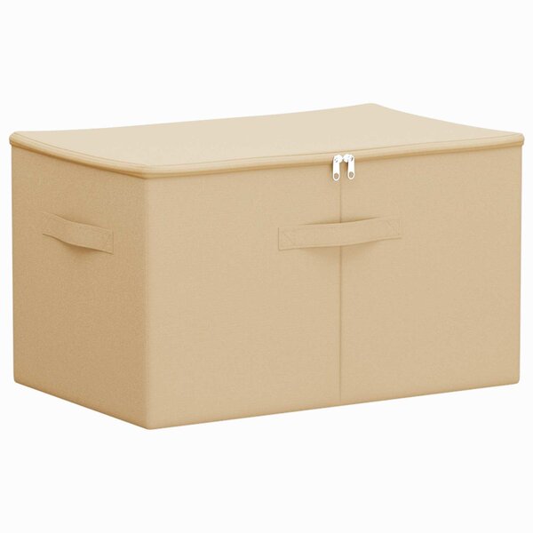 vidaXL Boîte de rangement Crème 60 x 43 x 35 cm Tissu intissé