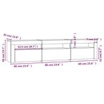 vidaXL Meuble TV avec lumières LED Noir 180x35x40 cm