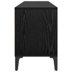 vidaXL Meuble TV Chêne noir 150 x 30 x 45 cm Bois d'ingénierie et fer