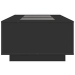 vidaXL Table basse avec LED infini noir 116x69x40 cm