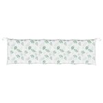 vidaXL Coussins de banc jardin lot de 2 motif de feuilles tissu Oxford