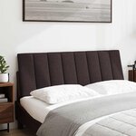 vidaXL Coussin de tête de lit marron foncé 140 cm tissu