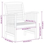 vidaXL Chaises de jardin lot de 2 Bois d'acacia massif
