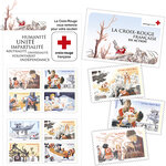 Carnet - La Croix-Rouge française en action - 8 timbres autocollants